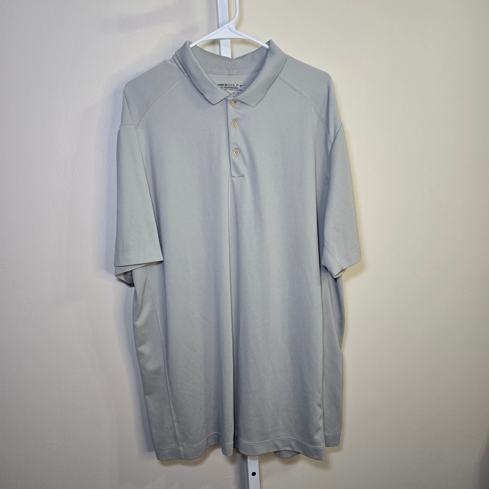Nike‎ Golf Tour Performance Dri-FIT Polo Shirt Men's XXL Gray Short Sleeve